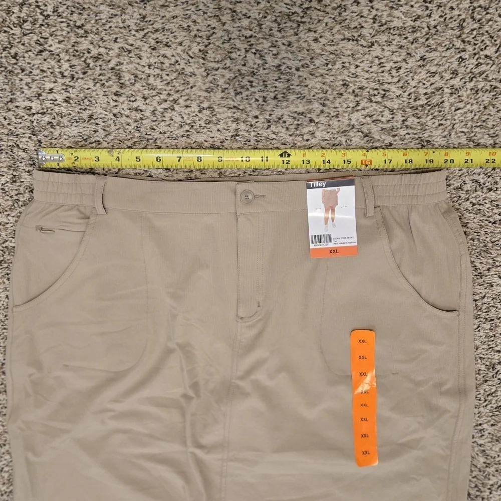 Tilley Ladies Tan Trek Skort With Stretch Ripstop Material Size XXL